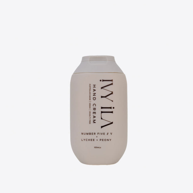 IVYLA hand cream bottle on a white background
