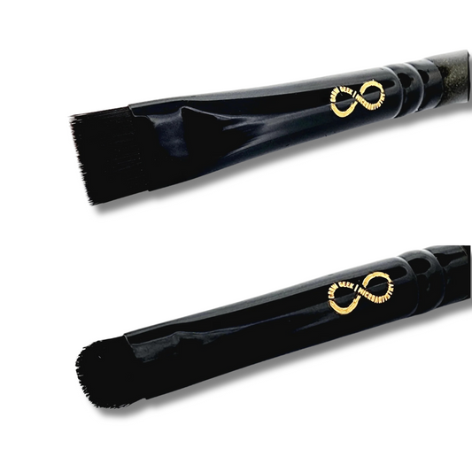 Infinity Double End Buff + Brow Brush | Dual-Headed Precision & Blending Tool
