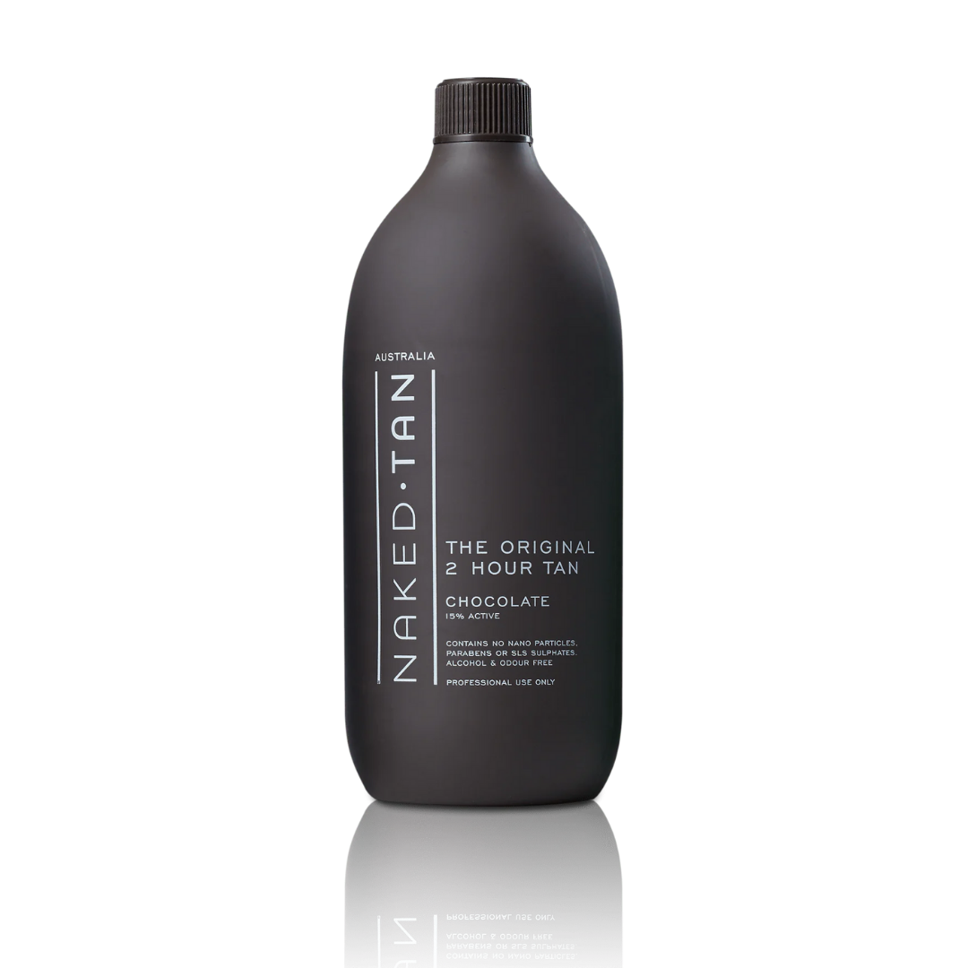 Naked Tan Chocolate Tanning Mist - 1L | 15% DHA Deep Ash Bronze for Olive Skin