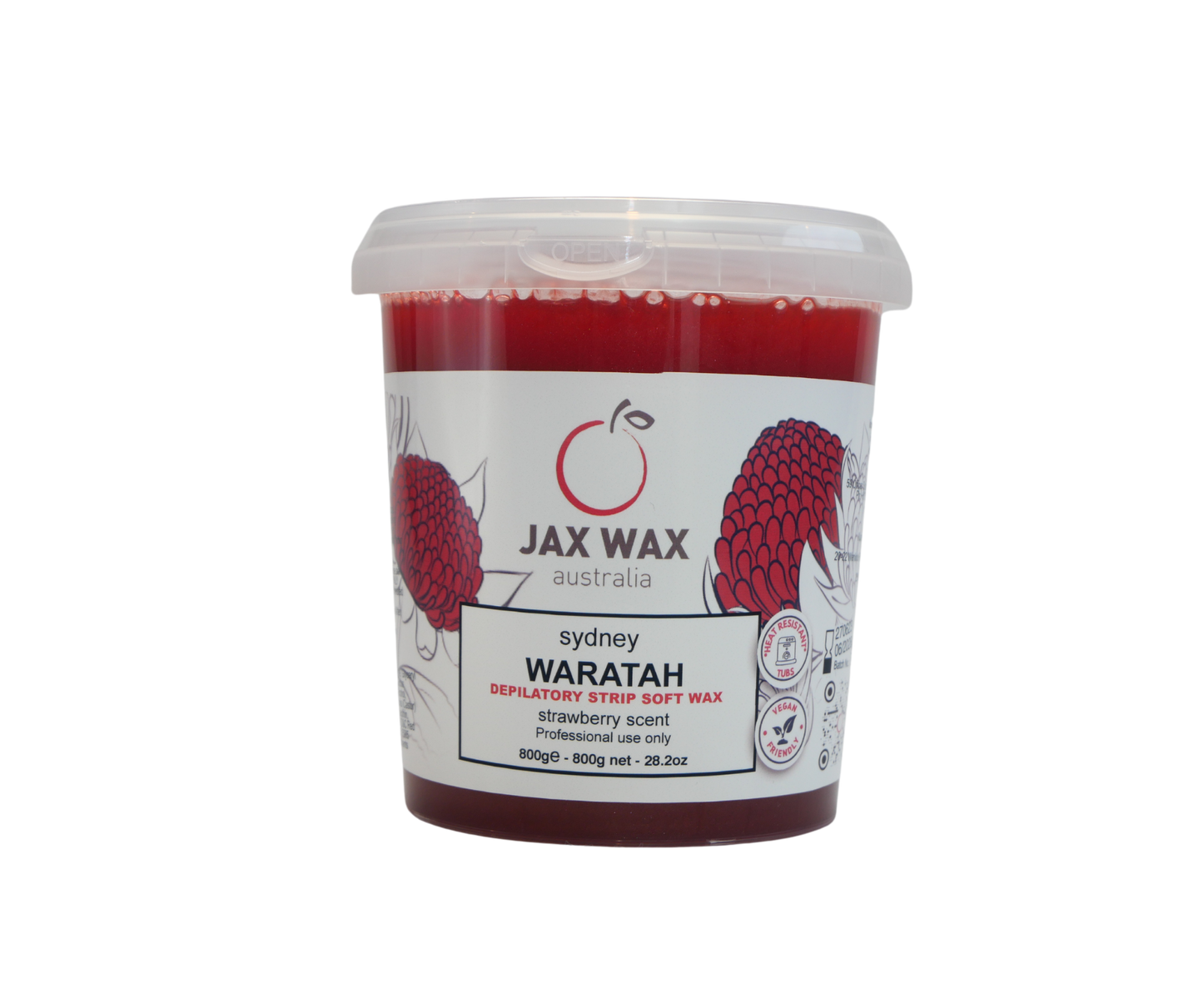 Jax Wax Sydney Waratah Strawberry Strip Wax - 800g
