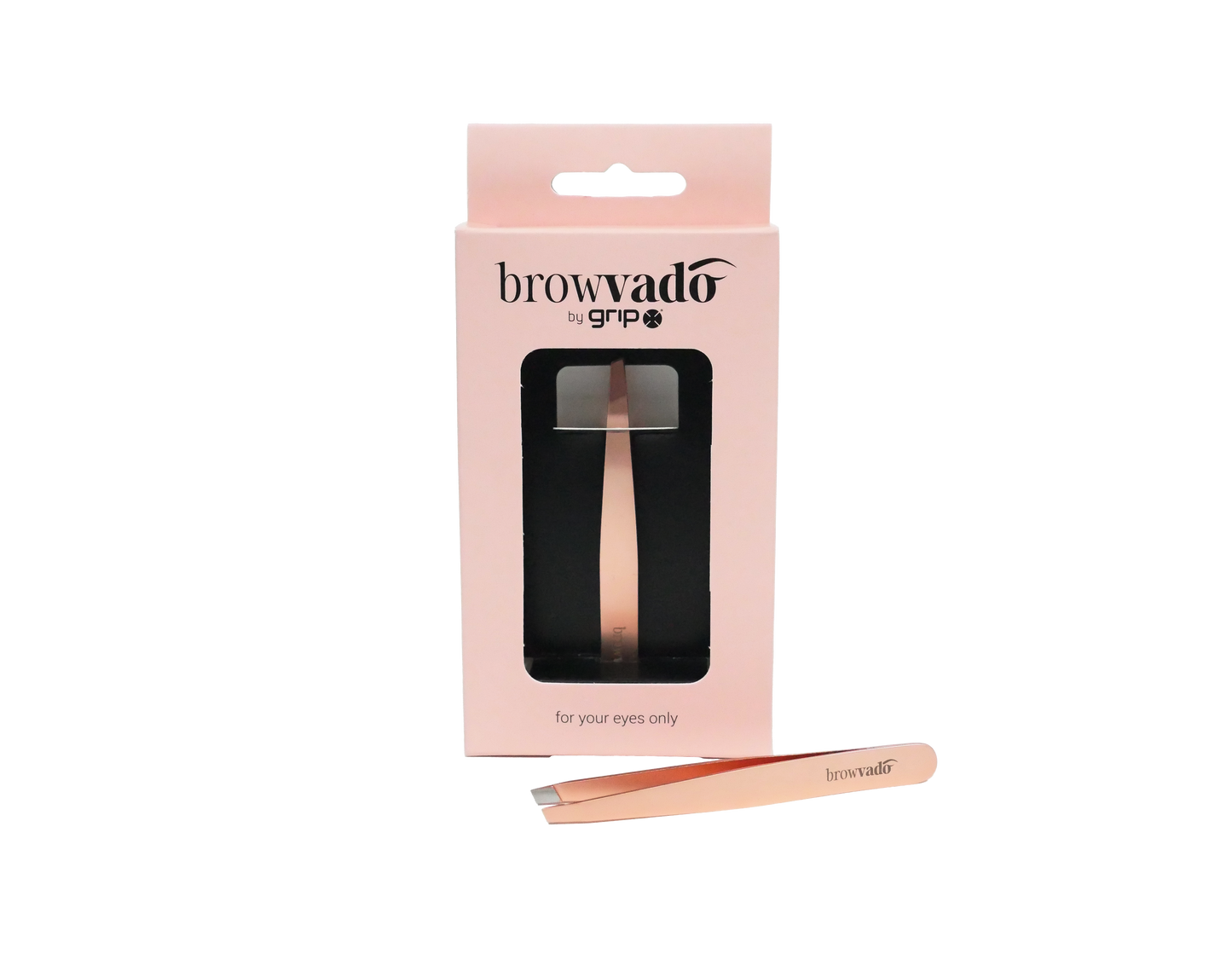 Caron BrowVado Rose Gold Tweezers