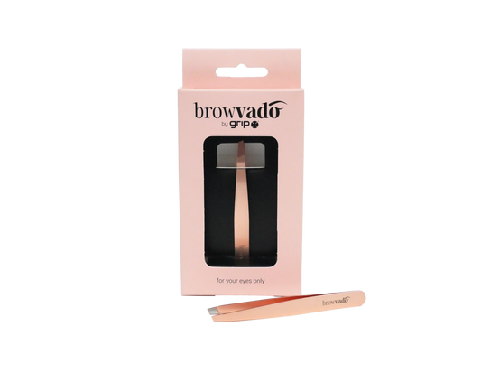 Caron BrowVado Rose Gold Tweezers