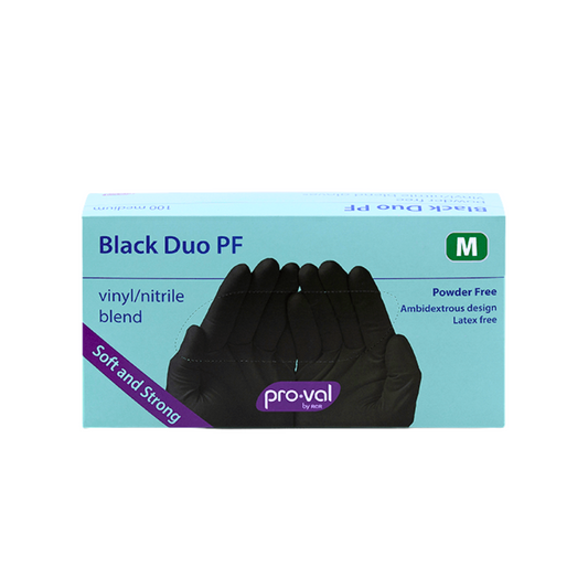 Black Duo Vinyl/Nitrile Blend Disposable Gloves 100 Pack