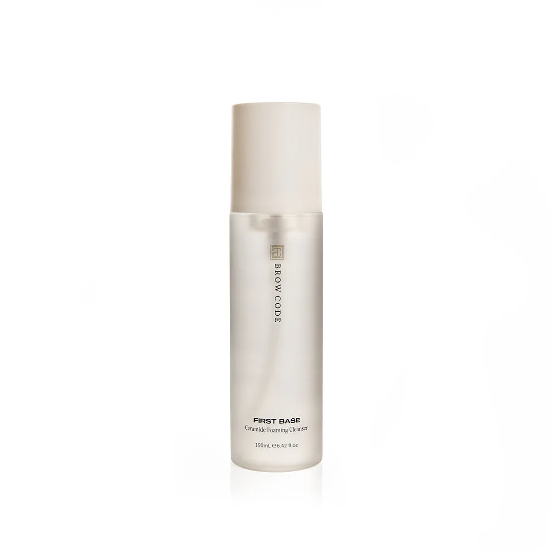 Skincare bottle labeled 'Brow Code' on a white background