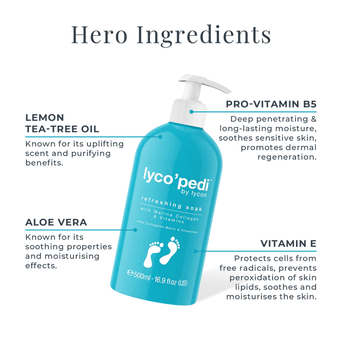 Lyco'pedi Refreshing Soak 500ml/2.5L