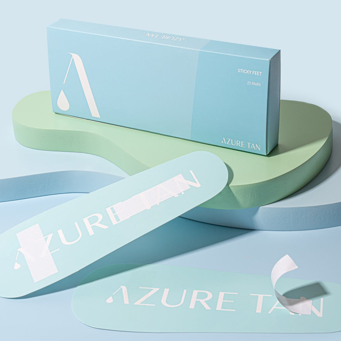 Azure Sticky Feet Cardboard 25pr