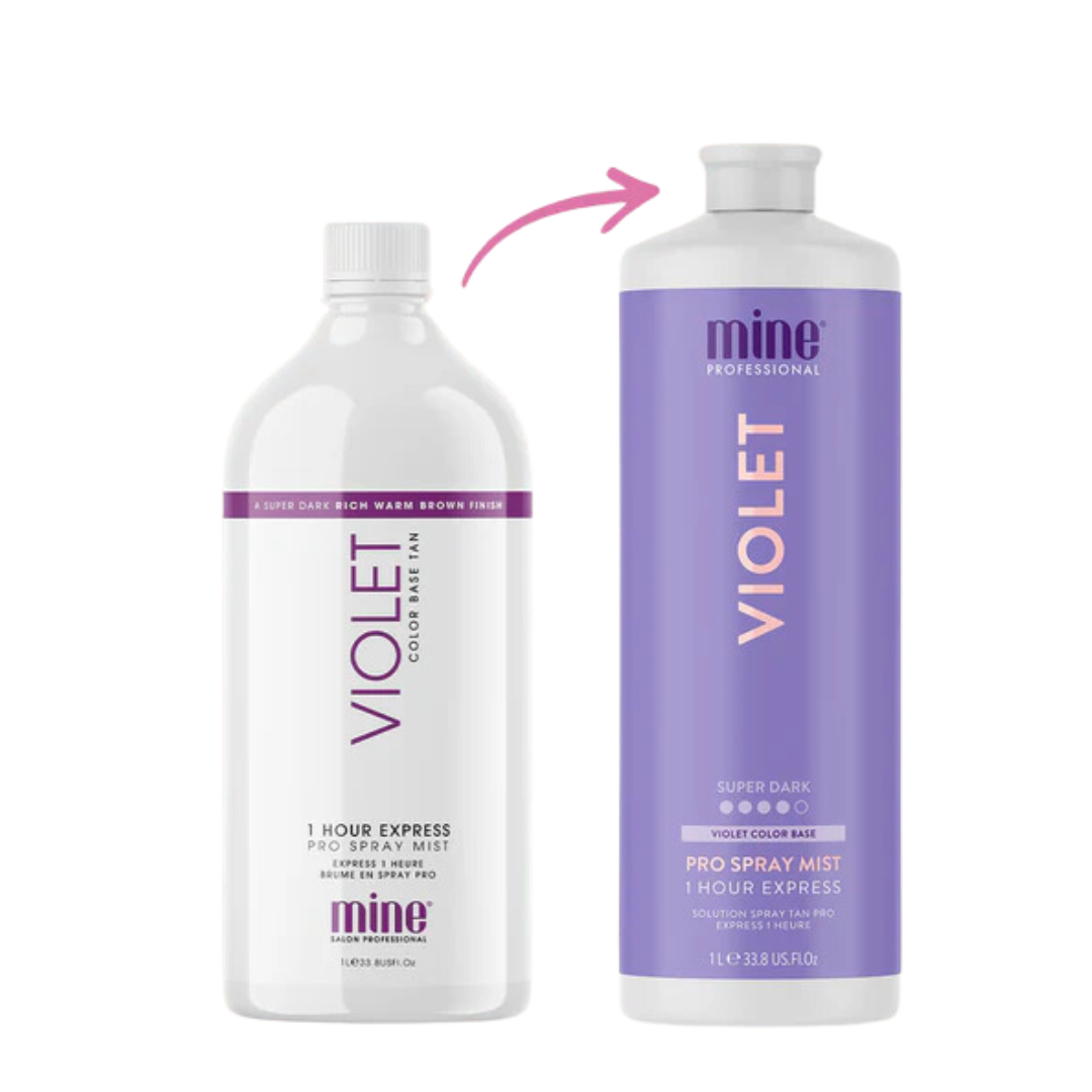 Mine Tan Violet Tanning Mist - 1L | Warm Super Dark Pro Tan