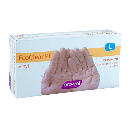EcoClear Vinyl Disposable Gloves 100 Pack | Powder-Free