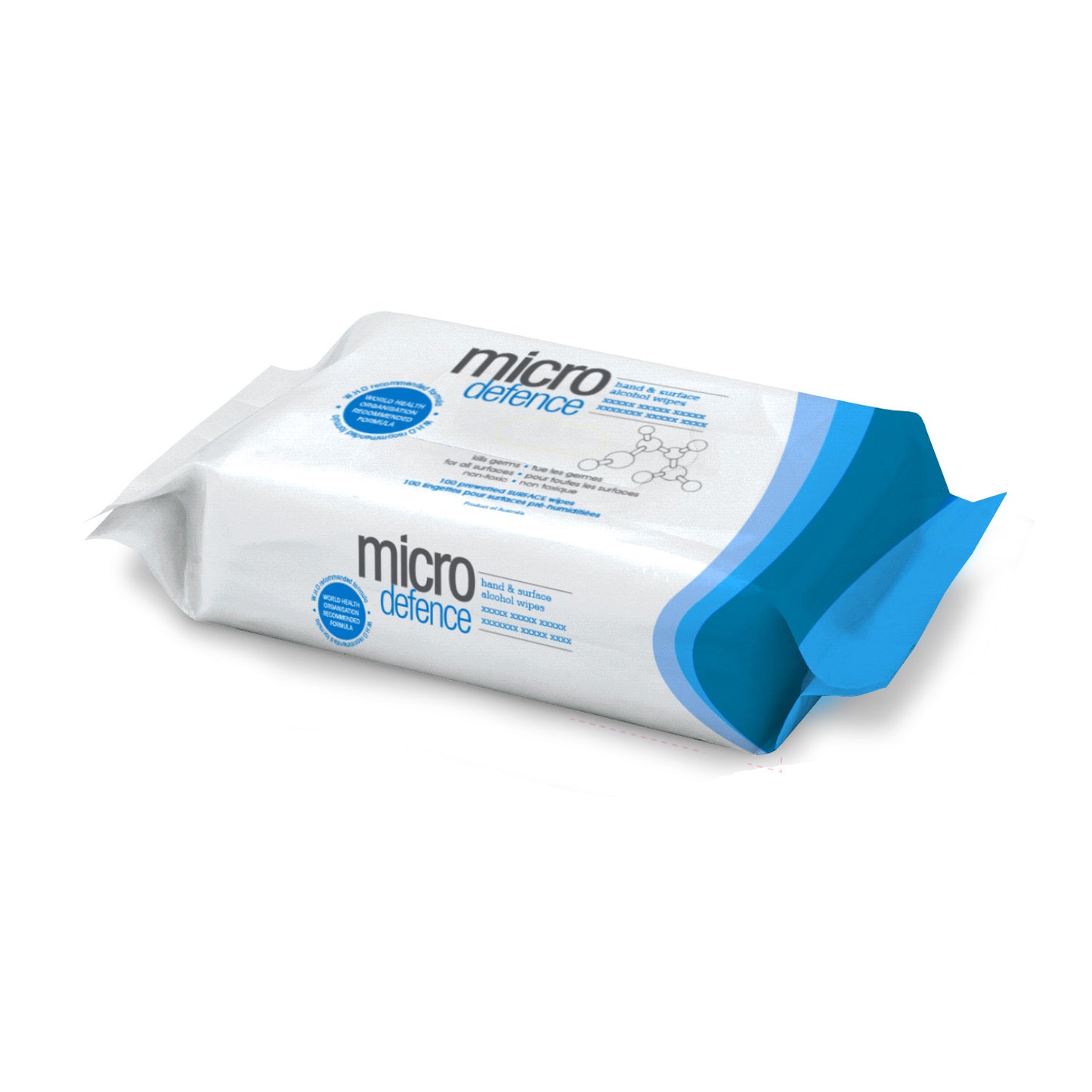 Micro Defence Hand & Surface Alcohol Wipes 100pk