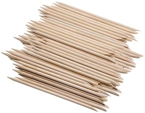 Orange Wood Sticks: Point/Bevel 5pk-100pk