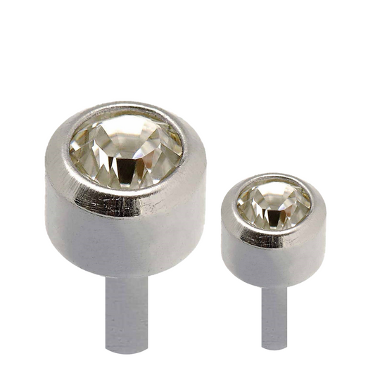 Caflon Bezel Stone Stud - Silver (Mini & Regular)
