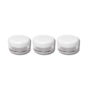 5g Clear Sample Jar with White Lid - 10 pack