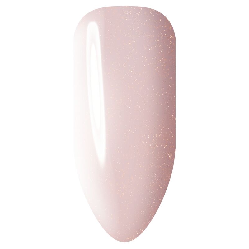 Pink nail wrap with glitter on a white background