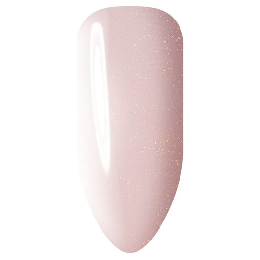 Pink nail wrap with glitter on a white background