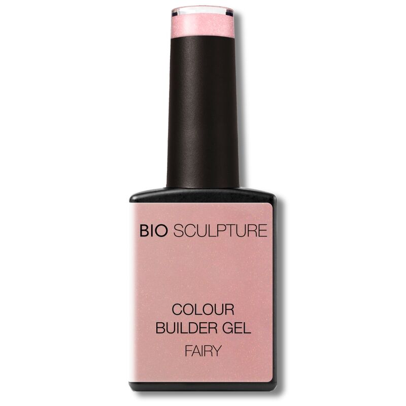 Bio Sculpture Colour Builder Gel bottle with pink cap on a white background