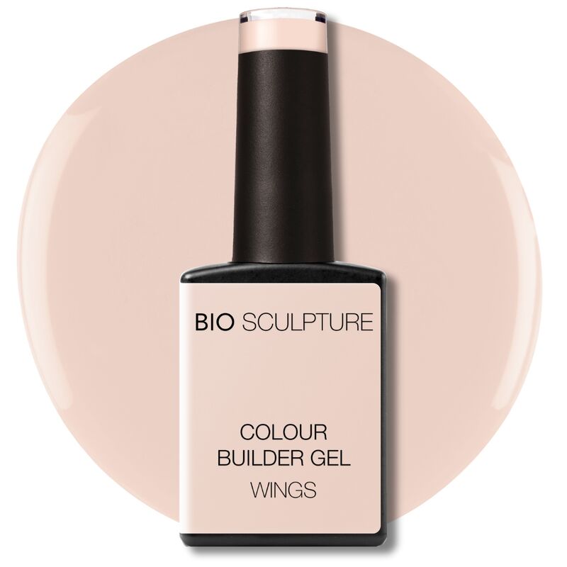 Bio Sculpture Colour Builder Gel bottle on a beige background