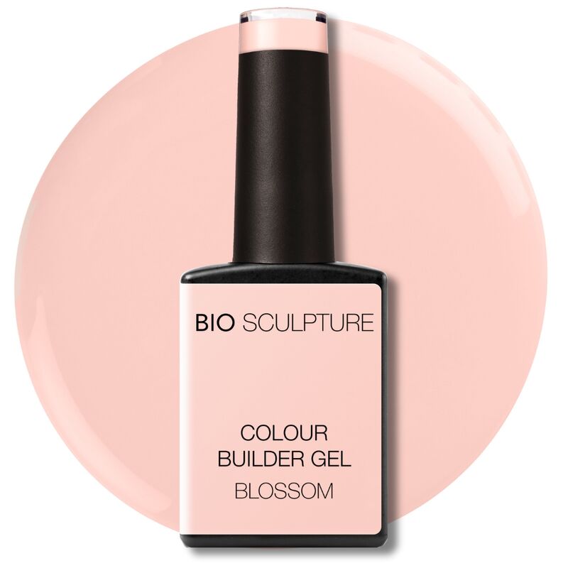BIO SCULPTURE Colour Builder Gel bottle on a pink background