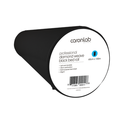 Caron Diamond Weave Perforated Bed Roll 100m - White/Black