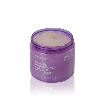 Purple jar of Manicure Professional Lavender Witch Hazel on a white background