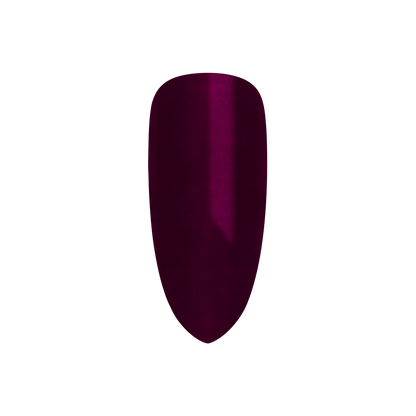 Maroon-colored nail polish swatch on a white background