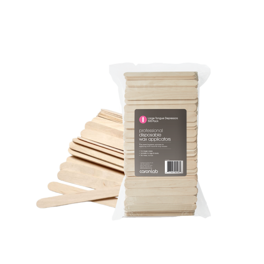 Pack of disposable wax applicators with a visible brand label on a white background