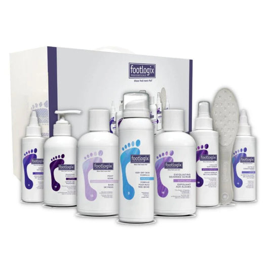 Footlogix Professional Medi Pedi Kit | Complete Pedicure Starter Set 8pc