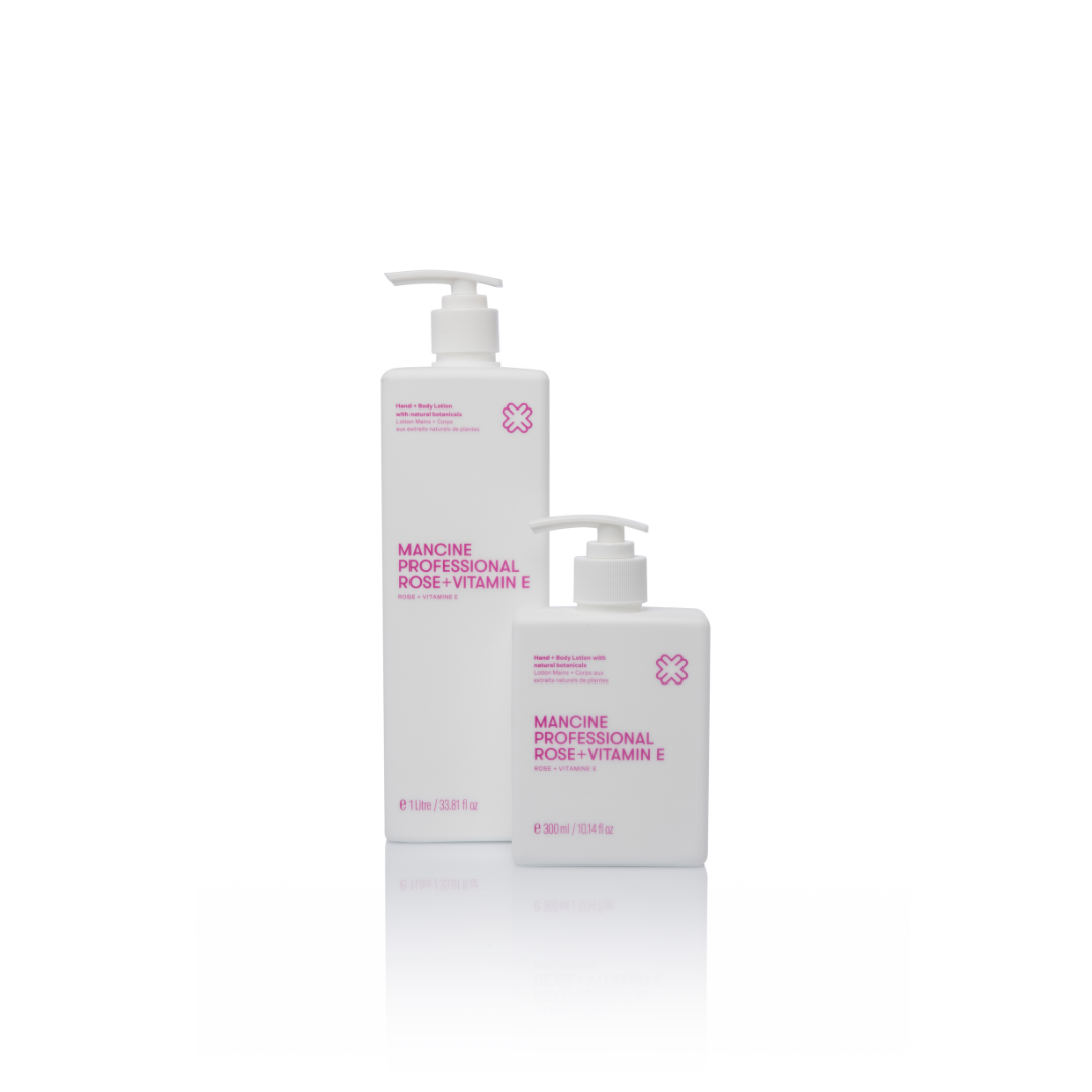Mancine Rose & Vitamin E Lotion 300ml/1L | Hand and Body Lotion