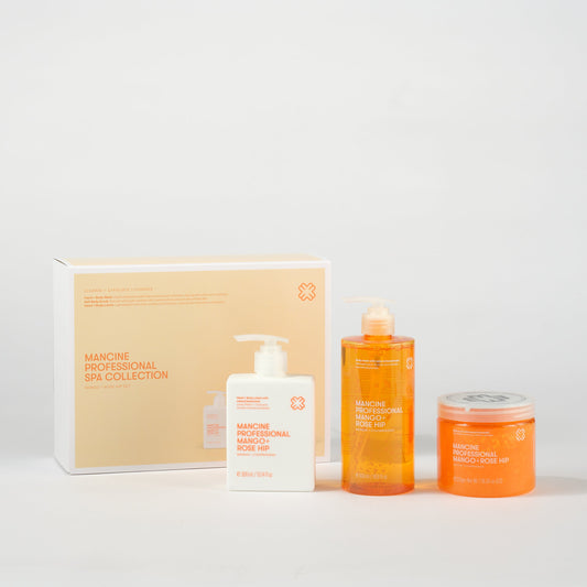 Manege Professional Spa Collection with skincare products on a white background
