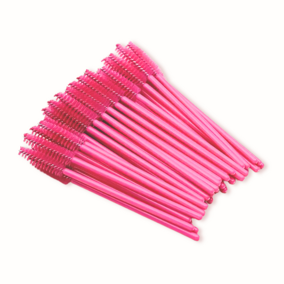 Dark Pink Mascara Wands - 100pk