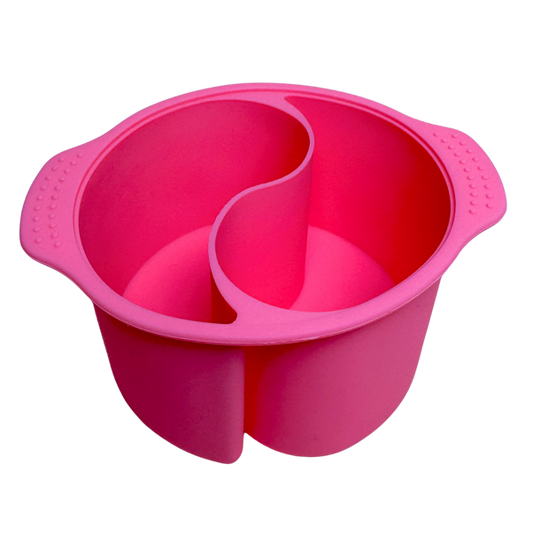 Browed Wax Pot Silicone Insert - Two Section