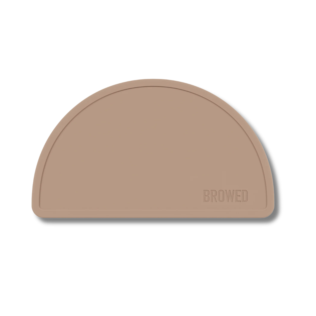 Browed Silicone Table Protector |  Chocolate or Taupe