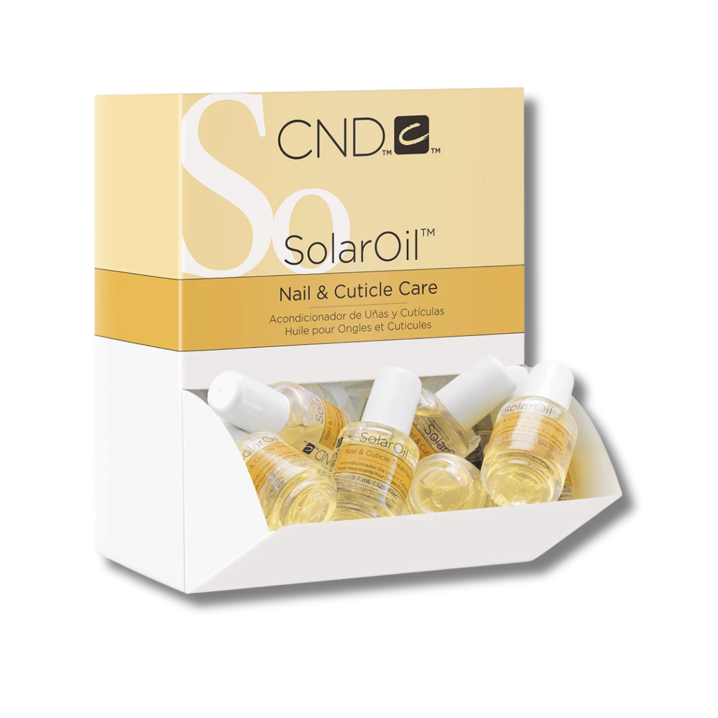 box of cnd solar oil 40pk