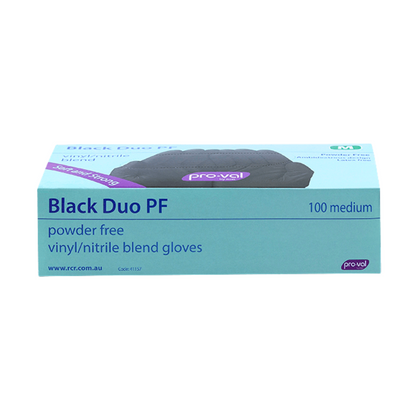 Black Duo Vinyl/Nitrile Blend Disposable Gloves 100 Pack