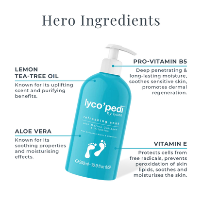 Lyco'pedi Refreshing Soak 500ml/2.5L