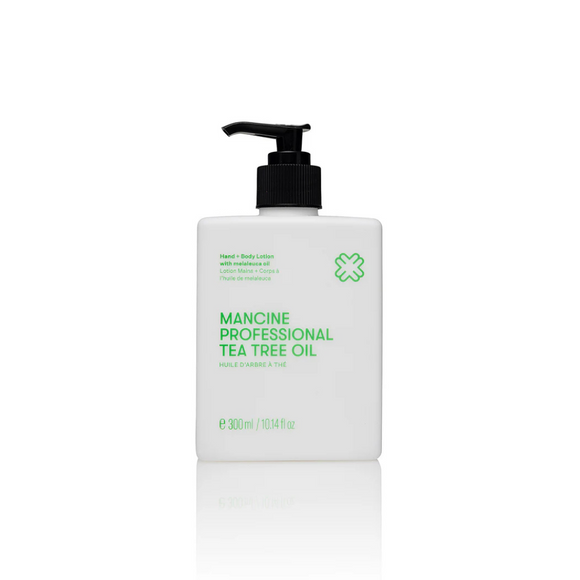 Mancine Tea Tree Hand & Body Lotion – 300ml & 1L – Calming & Bacteria-Protection Formula
