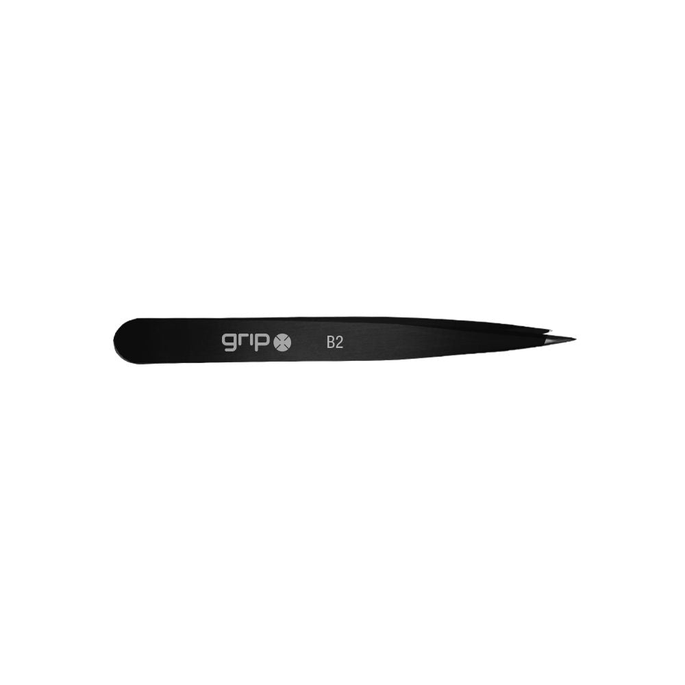 Caron Grip Matte Black Tweezers