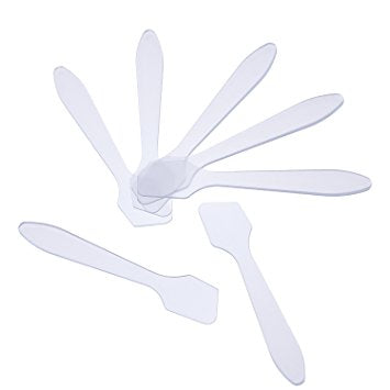 Small Cream Spatulas - 50 Pack Disposable Cosmetic Spatulas
