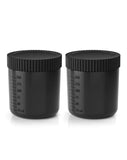 Tan.Cup Excess 3 (2pk + Lids) - Black Transparent