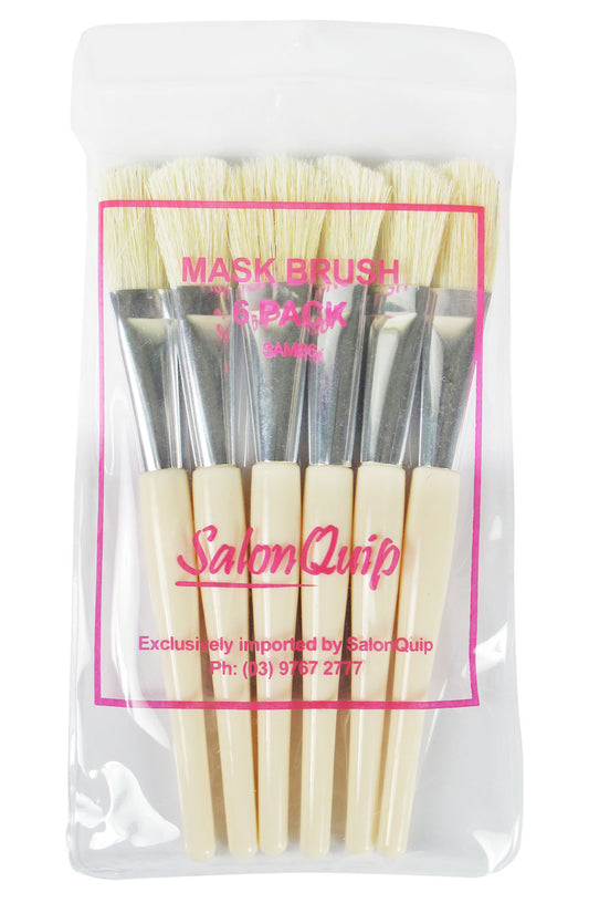Natural Bristle Mask Brushes 6 Pack