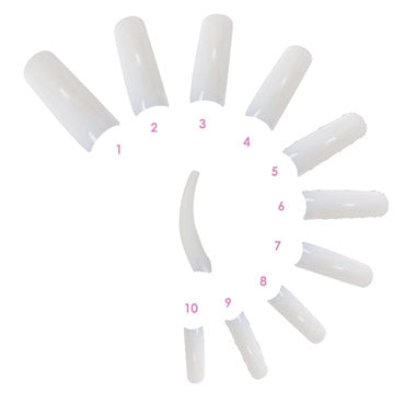 Hule Tips Hawley Cut Out Tips – Natural Half Well Nail Tips 100pk & 500pk ...