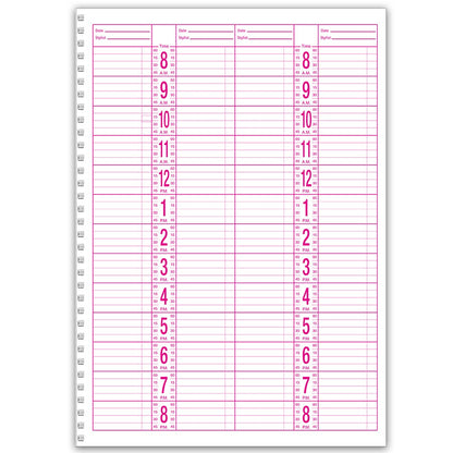Salon appointment book chart
