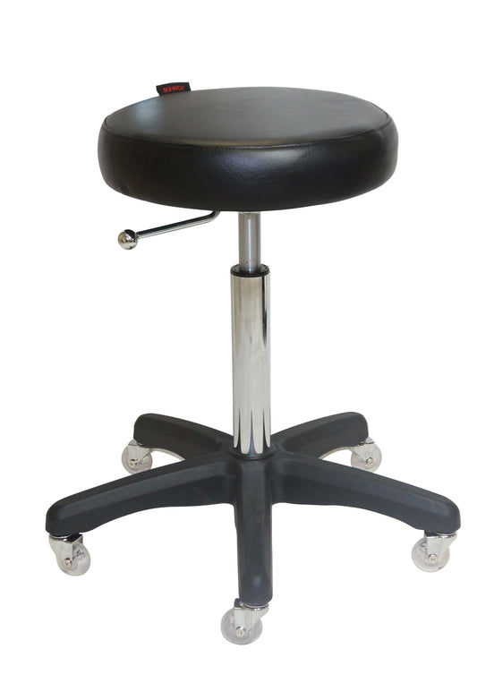 Turbo Gas Lift Stool – Black, White & Tan